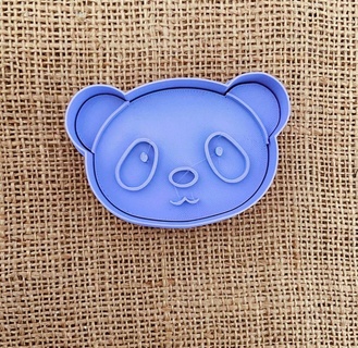 panda bear stamp cookie cutters cookies 3d print model - Mito3D