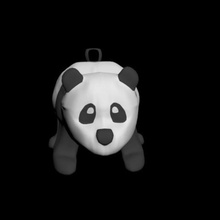 panda bear keychain art carino orsi i giocattoli giocattolo animale orso anello per chiavi 3d print model - Mito3D