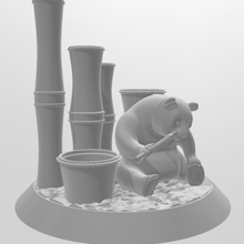 panda oso bolígrafo soporte bambú o4saken 3d print model - Mito3D