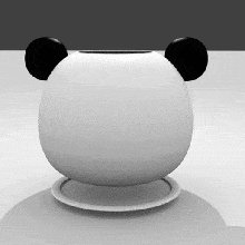 panda oso plantador maceta 3d print model - Mito3D