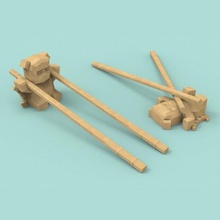 panda chopsticks rests holder home 3d print model - Mito3D