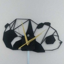 panda clock wall 2d_art 3d print model - Mito3D