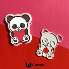 panda kurabiye kesici kesme ayı short eared sevgililer gün sevgili Şubat 14 3d print model - Mito3D