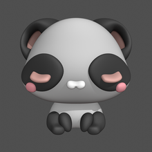 panda cute art toy animal chibi mini kawai 3d print miniature figurine animals mammals 3d print model - Mito3D