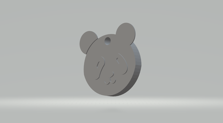 panda head keychain tools 3d print model - Mito3D