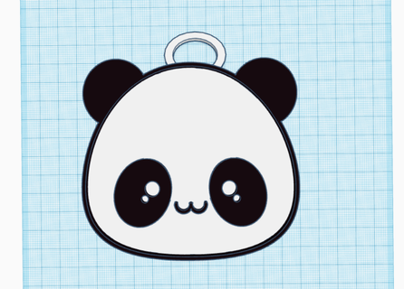 Panda porte clés 3d print model - Mito3D