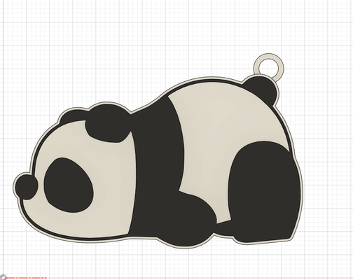 panda llavero arte animales 3d print model - Mito3D