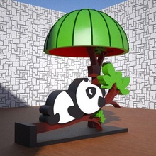 panda lampada 3d print model - Mito3D