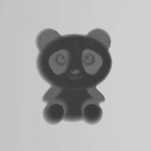 panda lithophane keychain jewelry keychains 3d print model - Mito3D
