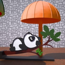 panda lying sun 3d print model - Mito3D