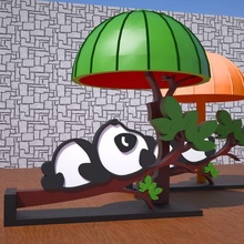 panda acostado 3d print model - Mito3D