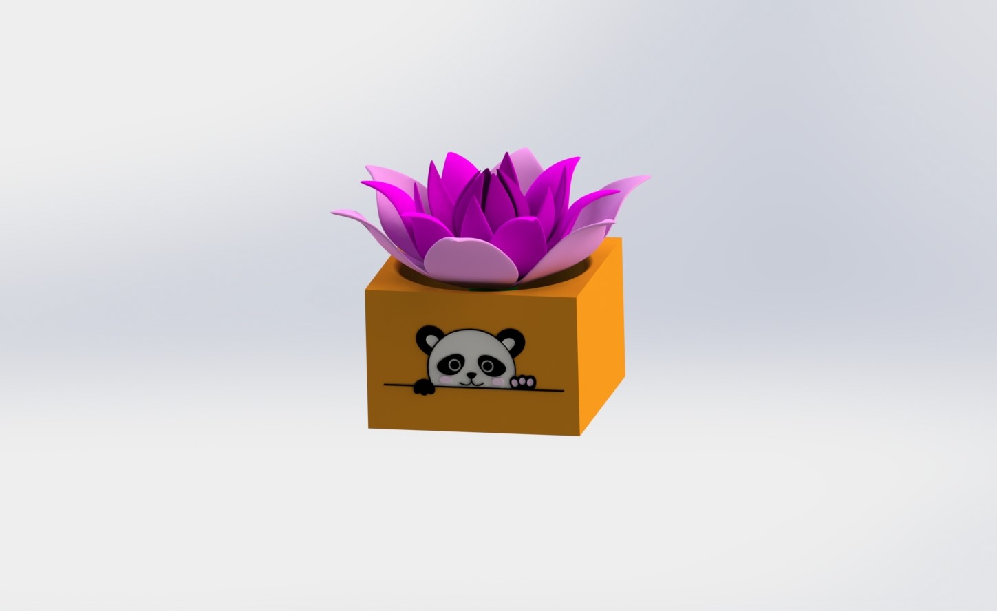 panda fioriera casa cactus succulenta impianti giardino fiore vaso 3D print model - Mito3D