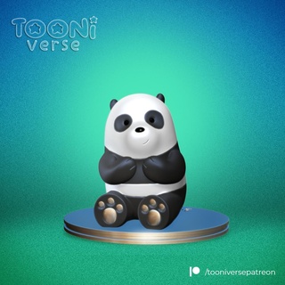 Panda scandaleux art jouet nu ours ecandaolos marron polaire dessin animé réseau 3d print model - Mito3D