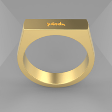 panda signet ring jewelry fashion 3d print model - Mito3D