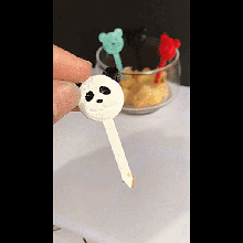 panda snack fork kitchen 3d print model - Mito3D