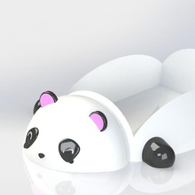 panda Seifenablage home Haushalt Seife Halter Niedlich tragen Tier 3d print model - Mito3D