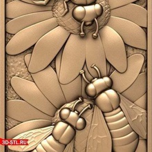 pannello di bee art sculture 3d print model - Mito3D