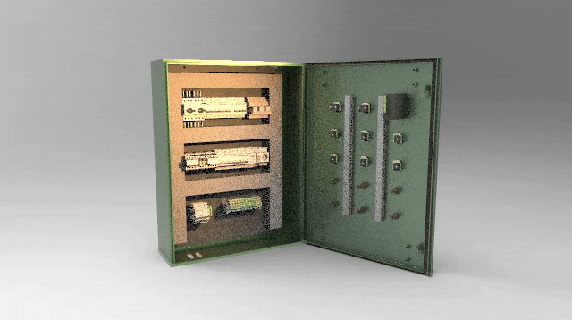 painel elétrico caixa Ferramentas eletrônico navio barco marinho naval mcb mccb disjuntor Voltagem 3d print model - Mito3D