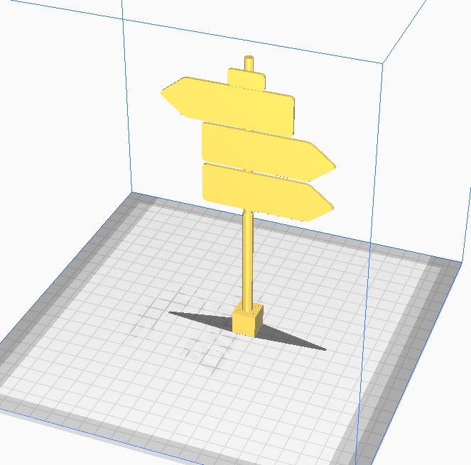 panneau signalisation direction balise 3D print model - Mito3D