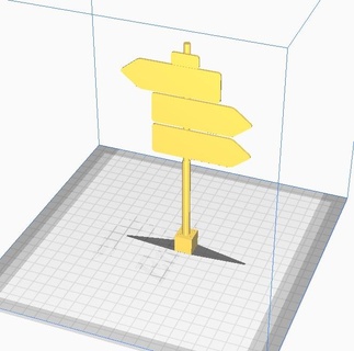 panneau signalisation panneau signalisation direction balise 3d print model - Mito3D