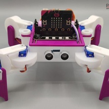 panquad gadget autonomous bbc microbit crawler quad robot robotbit ultrasonic sensor robotics 3d print model - Mito3D