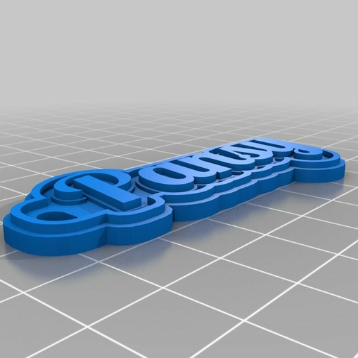 pensée personnalisé porte clés 3D print model - Mito3D