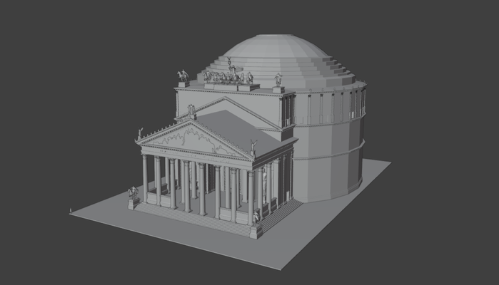 pantheon roma romano impero dio architettura agrippa romana italia 3d print model - Mito3D