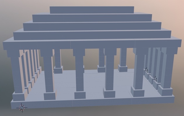 pantheon temple former greeks architecture stone 3d print model - Mito3D