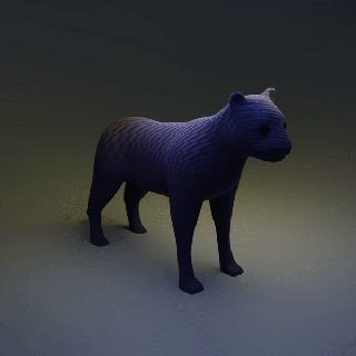 pantera animale animali giocattolo miniatura scolpire 3d print model - Mito3D