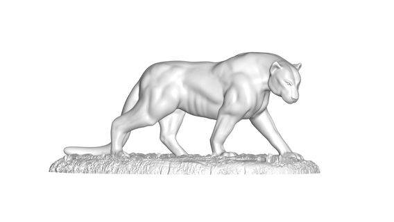 panther Art - sculpture animal art wall ar vr meta metverse 3d print model - Mito3D