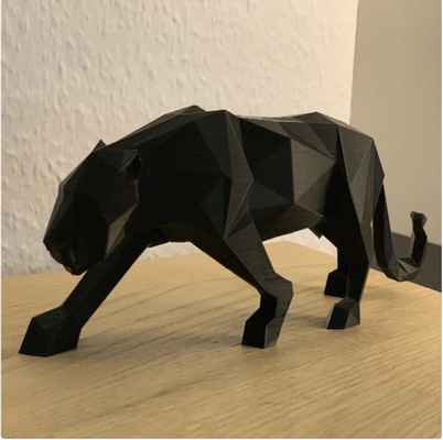 panter hayvan güzel ev hayret kahraman hediye 3dprint 3d japon kağıt katlama sanatı harika 3d print model - Mito3D