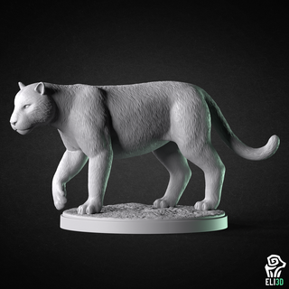 panther - animal animals figure figurine miniature satue scupture wildlife swamp cat lion tiger black leopard 3d print model - Mito3D