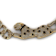 panther 04 pendant gold jewelry silver diamond jewellery jewel 3d printable 3d print model - Mito3D