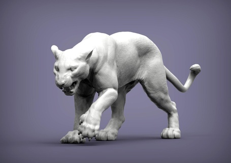 pantera 3d impresión modelo naturaleza mamífero animal mascota escultura estatuilla recuerdo presente esculturas estatua imprimible selva salvaje gato puma zoo Arte 3d print model - Mito3D