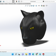 panther head 3d print model - Mito3D
