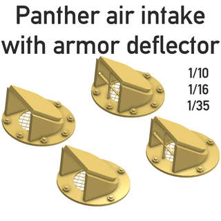 panther jagdpanther air intake armor deflector1 10 1 16 35 Game 1/16 1/10 1/35 german panzer tank heng long tamiya torro taigen takom dragon 3d print model - Mito3D