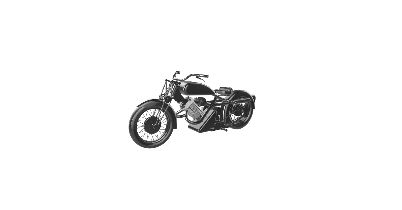 Panther Seite Modell 100 1935 moto Motorrad Motor Fahrrad le la motorrad 3D print model - Mito3D