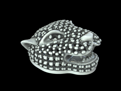 pantera pingente cabeça anel majestade força graça coragem ferocidade predador animais selvagens 3d print model - Mito3D