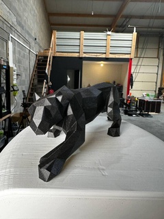 pantera poli arte animal 3d print model - Mito3D