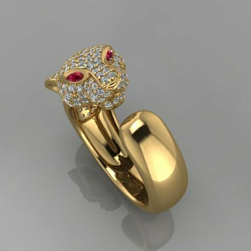 panthère bague panter tigre Licorne accessoires mode 3d matrice bijoux or designer JewelleryDesigner gemme rhinocéros Facile fleur Collier fusion bracelet pendentif trend tendance 3D print model - Mito3D