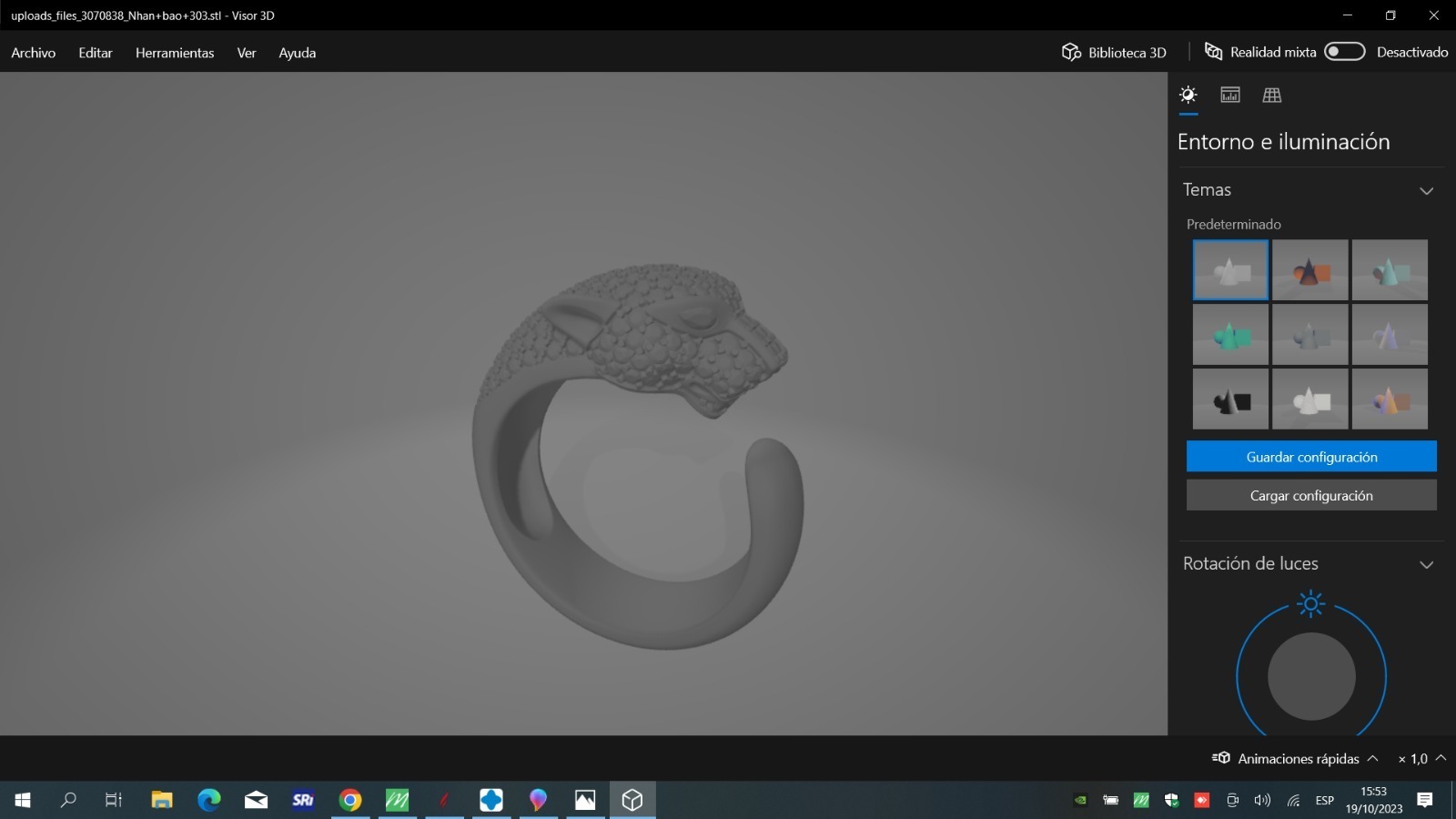 panther ring 3D print model - Mito3D