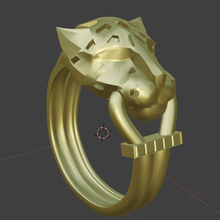 anel pantera jóias panther 3d print model - Mito3D