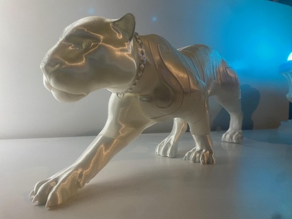 panther statue statuette sculpture animal 777 angel number savage art big cat tiger puma pop puzzle 3d print model - Mito3D