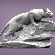 panther stone 3d print model 3d print model - Mito3D