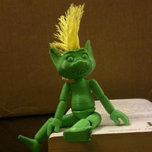 pantin troll jeu jouet enfant les enfants de marionnettes la poupée figurine caractère couture patience apprendre haine coiffure 3d print model - Mito3D