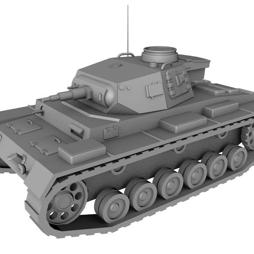 Panzer iii 3D print model - Mito3D