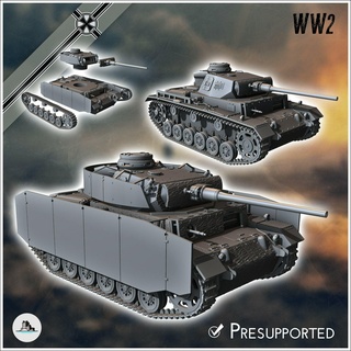 blindado iii ausf Alemania oriental occidental frente Normandía Stalingrado Berlina bulto Guerra Mundial 3d print model - Mito3D