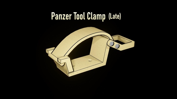 panzer tool clamp 1 Tools ww2 german tank part wwii 3d print model - Mito3D