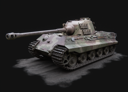 blindado vi Tigre ii alemán pesado tanque ww2 Guerra Mundial panzerkampfwagen pzkpfw Rey vehículo militar arma 3d print model - Mito3D