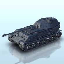 panzer vi tiger ii vk 4502 - ww2 german flames war bolt action 15mm 20mm 25mm 28mm 32mm 3d print model - Mito3D